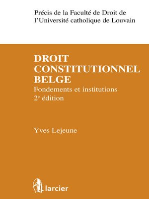 cover image of Droit constitutionnel belge